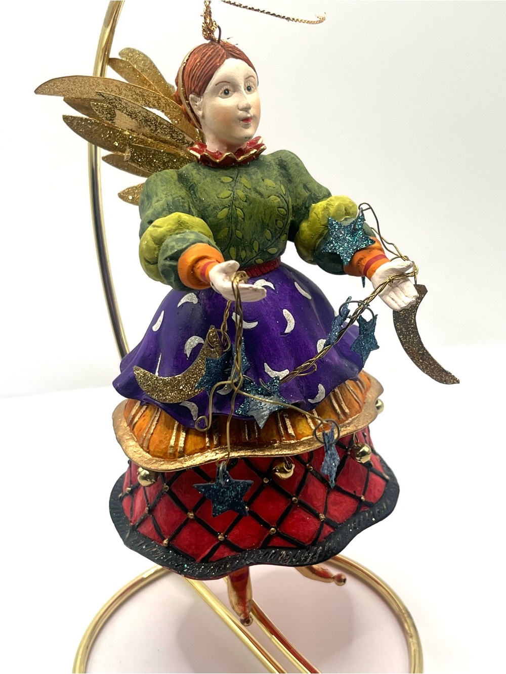 Retired MACKENZIE CHILDS Patience Brewster Celestial Paradise Angel Ornament